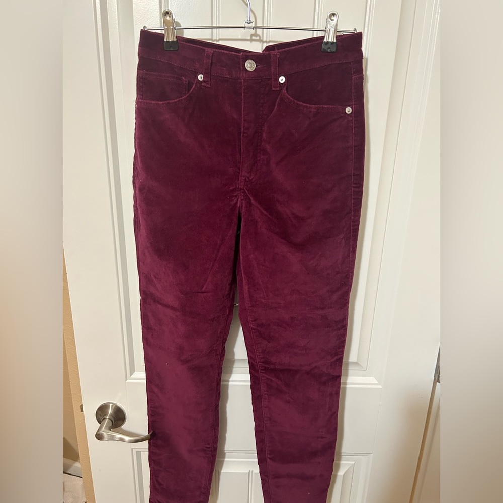 💜Skinny Velvet Express Purple Pants